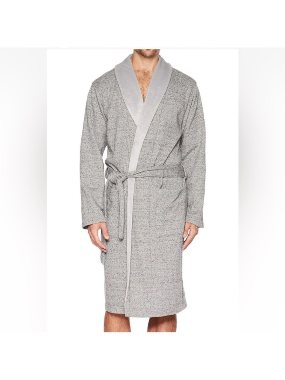 UGG Men’s Robinson Fleece Robe Grey Heather Size large/extra large